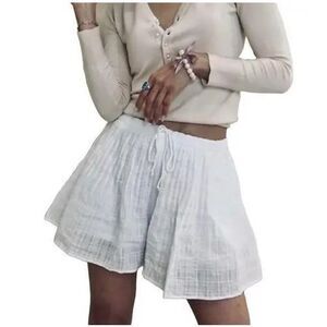 AMERICAN EAGLE Women’s White Drawstring Gauze Shorts Size Small